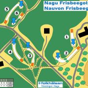 Nauvon frisbeegolfrata ratakartta