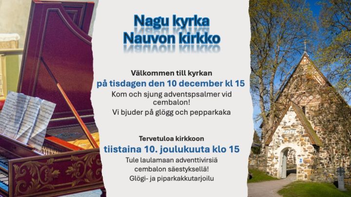 Cembalogruppens adventspsalmstund i kyrkan