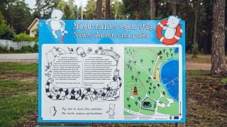 Nagu Nalle Stigens informationsskylt